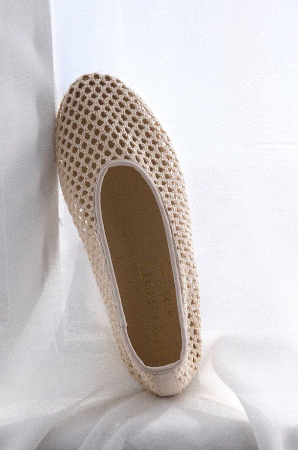 Marta Woven Flat - Ivory - Jaffi's