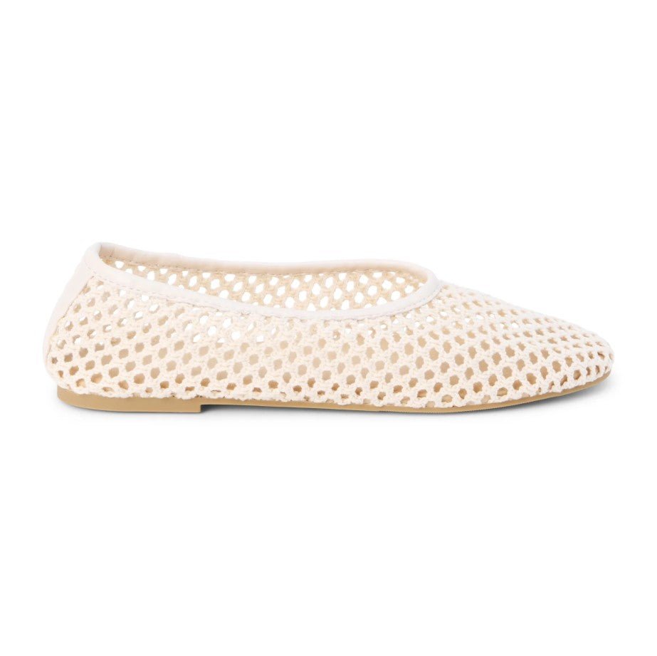 Marta Woven Flat - Ivory - Jaffi's
