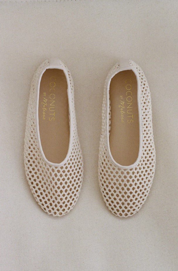 Marta Woven Flat - Ivory - Jaffi's