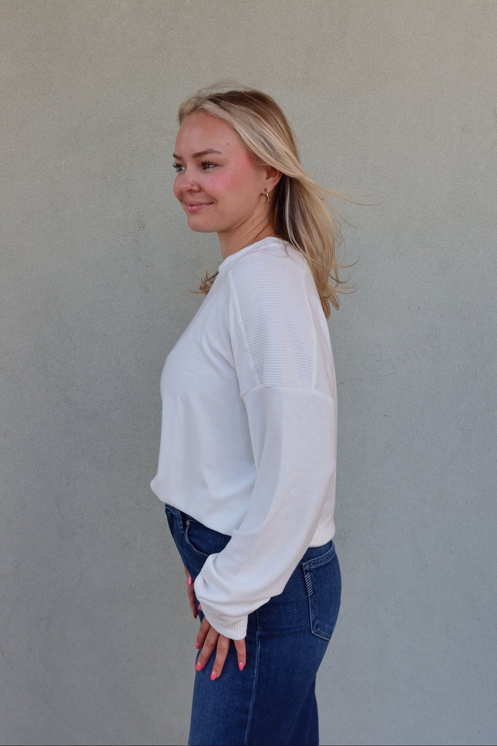 Marty Crew Neck Pullover - Coconut Milk - Jaffi's