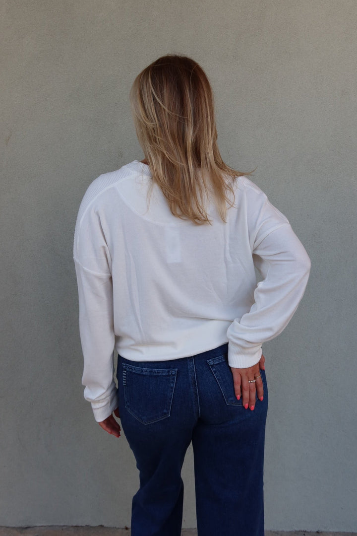 Marty Crew Neck Pullover - Coconut Milk - Jaffi&