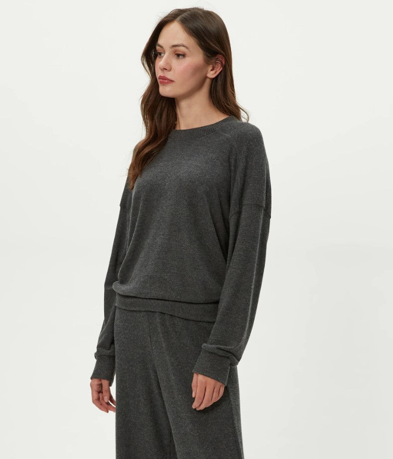 Marty Crew Neck Pullover - Charcoal