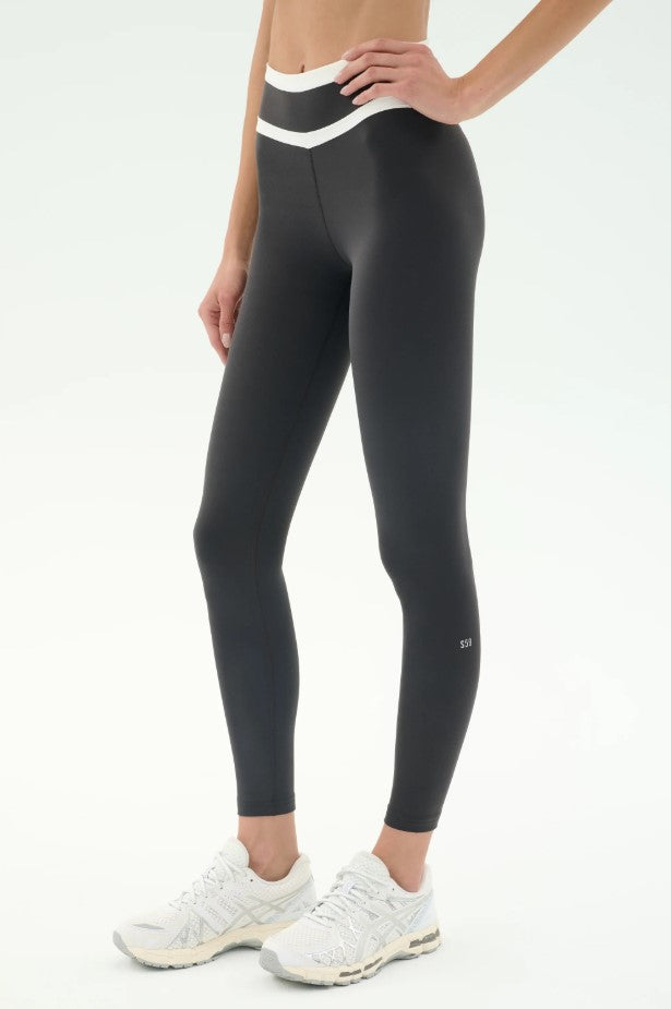 Mason 28" Rigor High Waist Legging - Graphite/White
