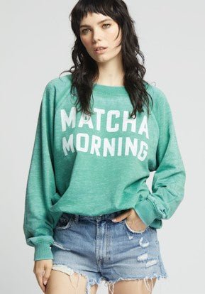 Matcha Morning Sweatshirt - Dill Weed - Jaffi's