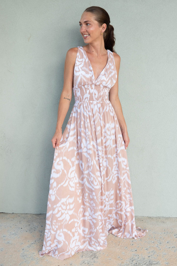 Mauritius Maxi Dress - Nomadic Sand - Jaffi&