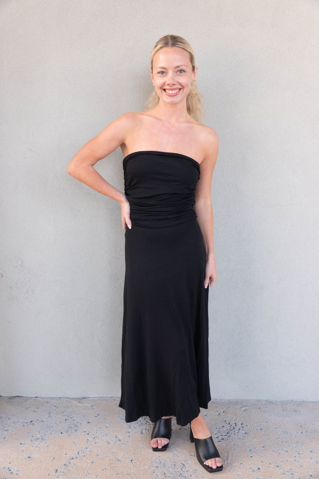 Maxi Dress or Skirt - Black - Jaffi's