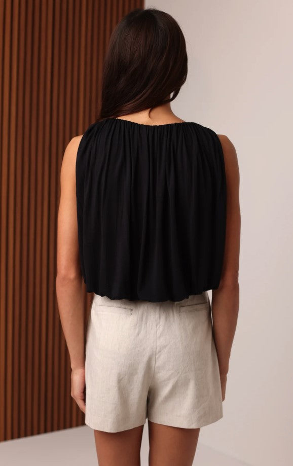 Maya Bubble Top - Black