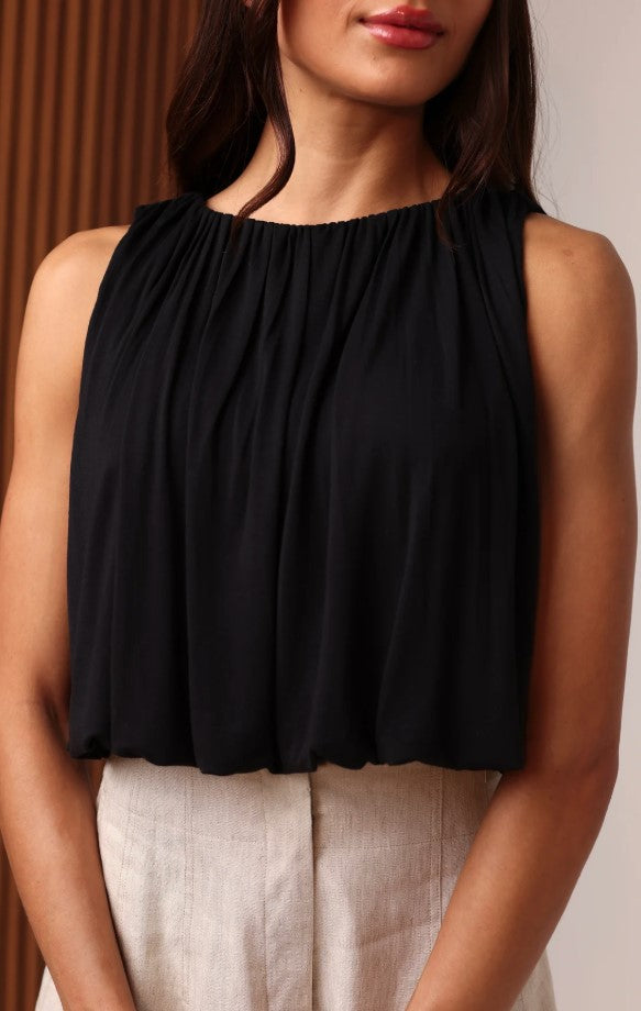 Maya Bubble Top - Black