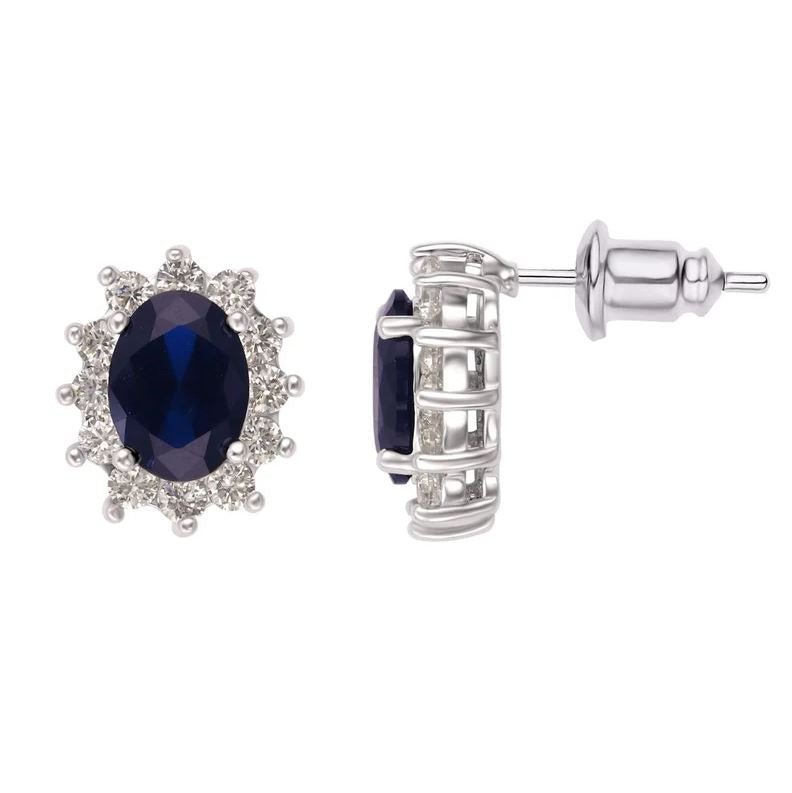 Meredith Stud Earring - Sapphire - Jaffi's