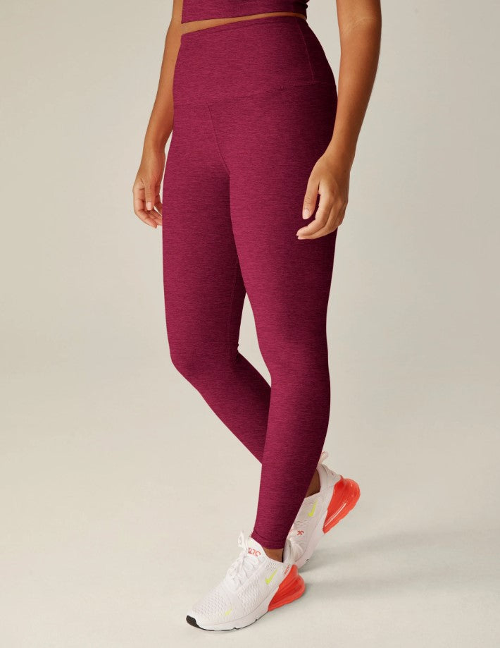 Spacedye High Waist Midi Legging - Bordeaux Heather