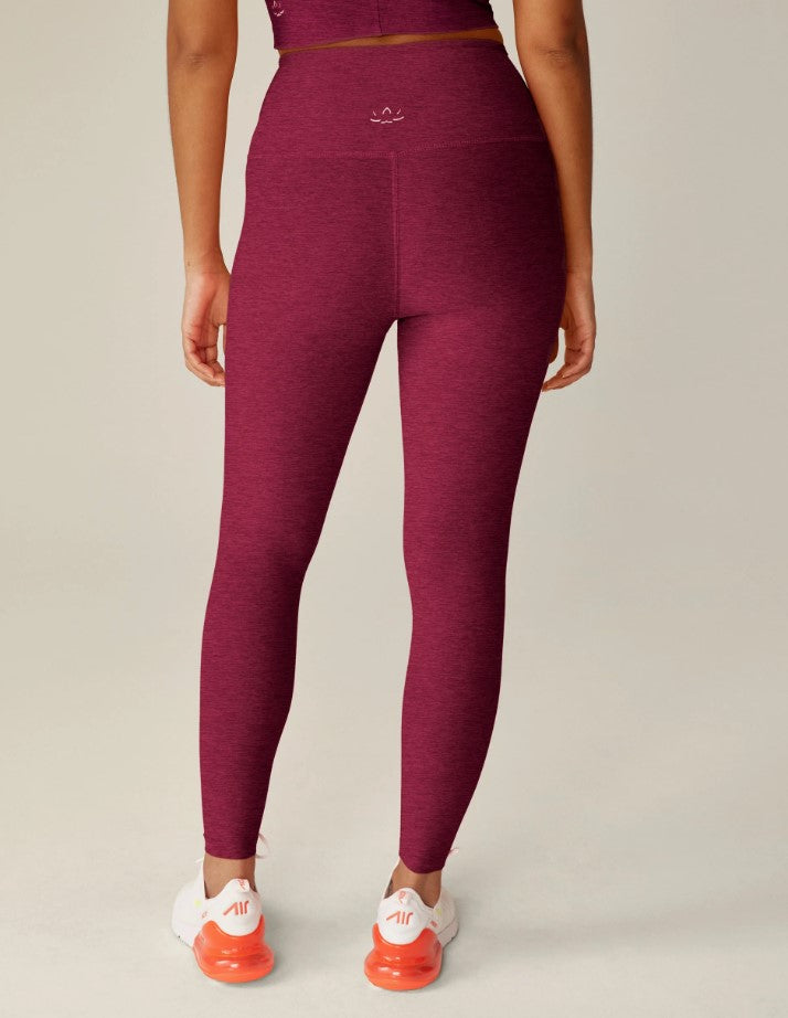 Spacedye High Waist Midi Legging - Bordeaux Heather