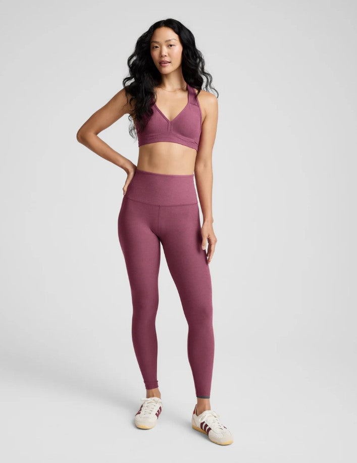 Spacedye High Waist Midi Legging -Smooth Mauve Heather
