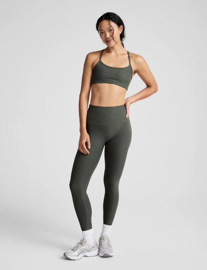 Spacedye High Waist Midi Legging - Dusty Forest Heather