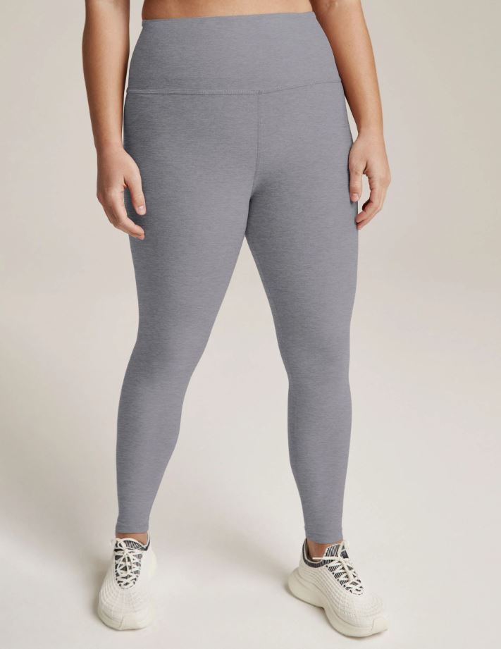 Spacedye High Waisted Midi Legging - Cloud Grey Heather