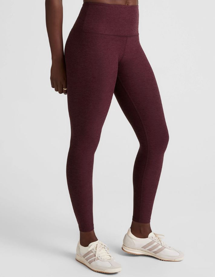 Spacedye High Waist Midi Legging - Midnight Burgundy Heather