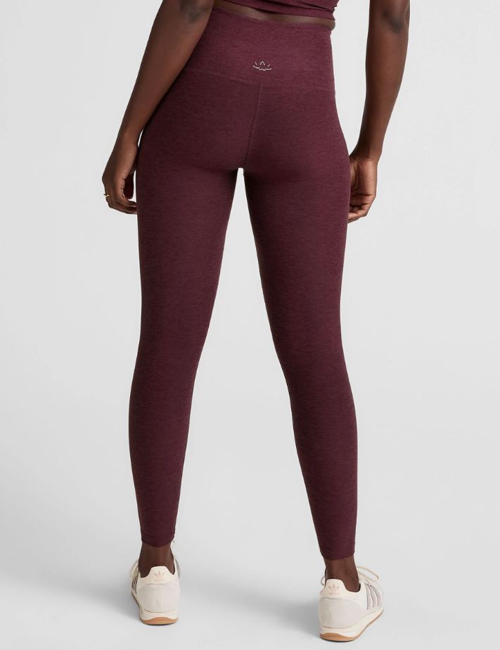 Spacedye High Waist Midi Legging - Midnight Burgundy Heather