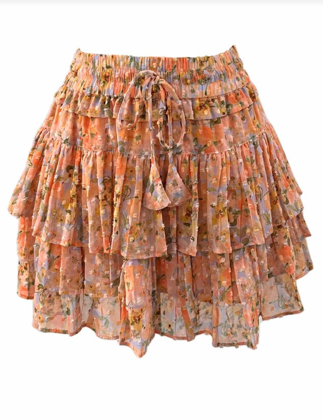 Tangerine Floral Mila Skort