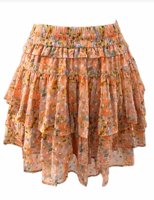 Tangerine Floral Mila Skort