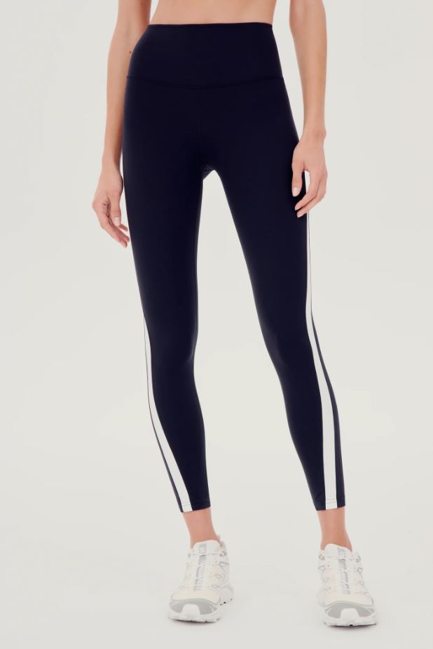 Miles High Waist Rigor 7/8 Legging - Black/White