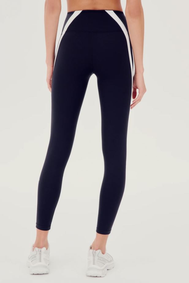 Miles High Waist Rigor 7/8 Legging - Black/White