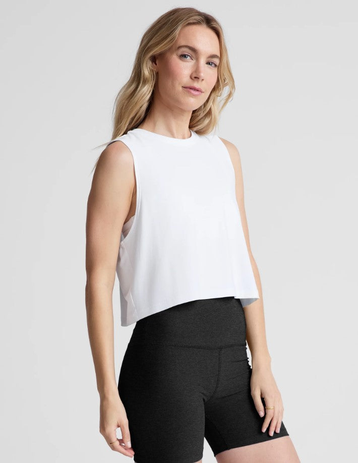 Featherweight Minimal Cropped Tank - Cloud White