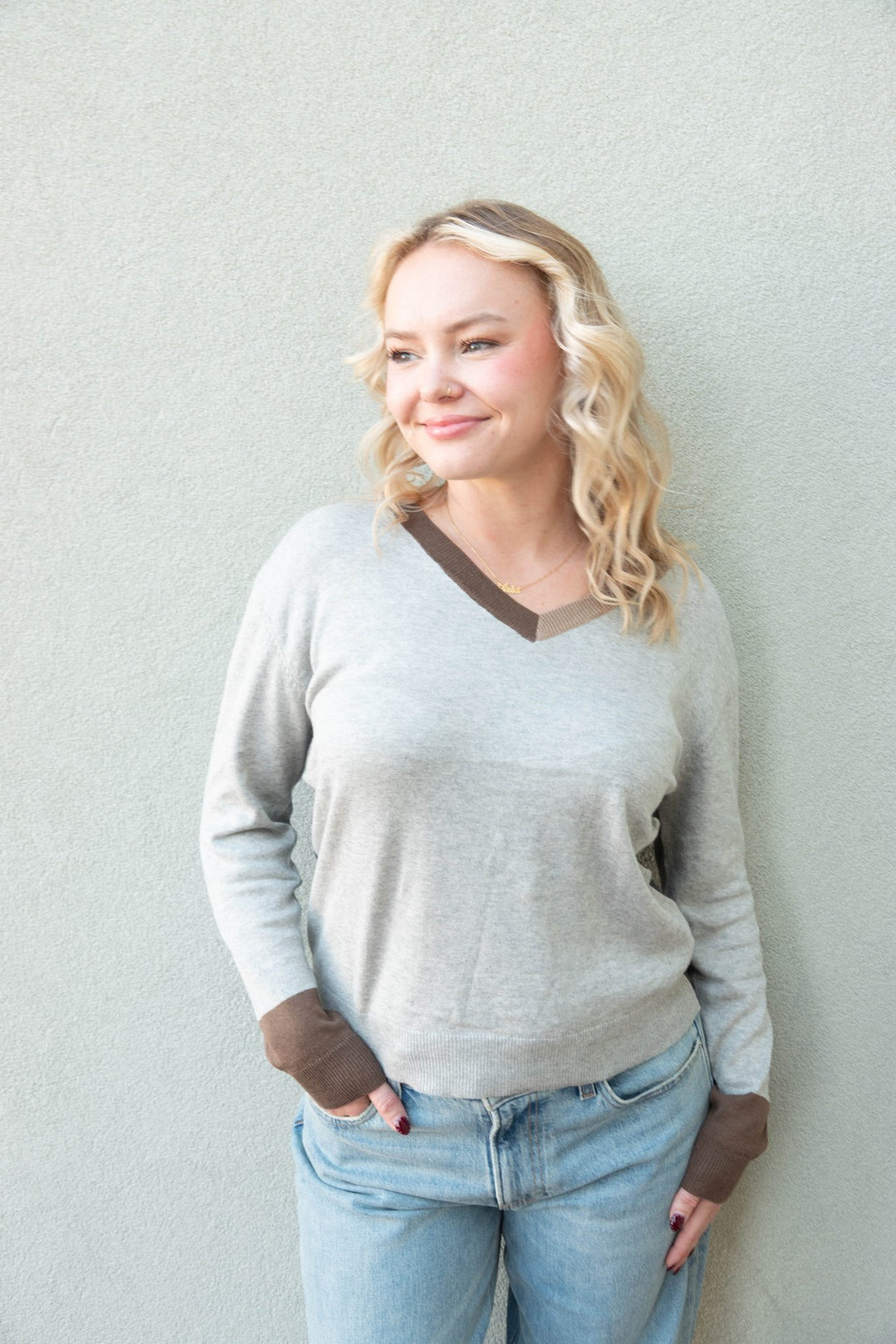 Mindset Knit Sweater - Heather Grey - Jaffi's