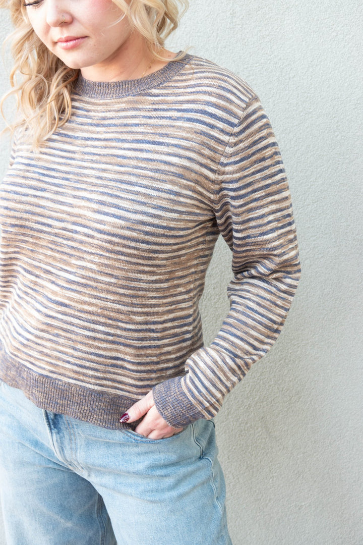 Mineral Knit Sweater - Acorn Stripe - Jaffi&