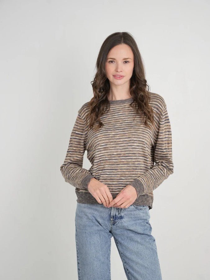 Mineral Knit Sweater - Acorn Stripe - Jaffi's