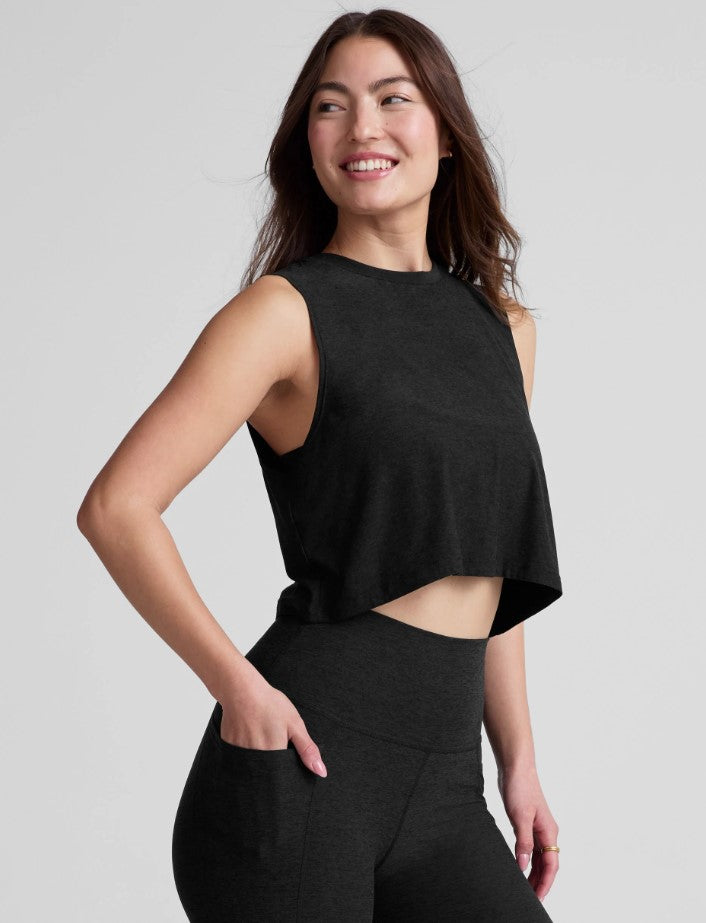 Darkest Night Featherweight Minimal Cropped Tank