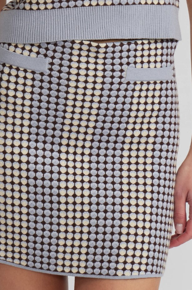 Minnie Knit Skirt - Blue Multi