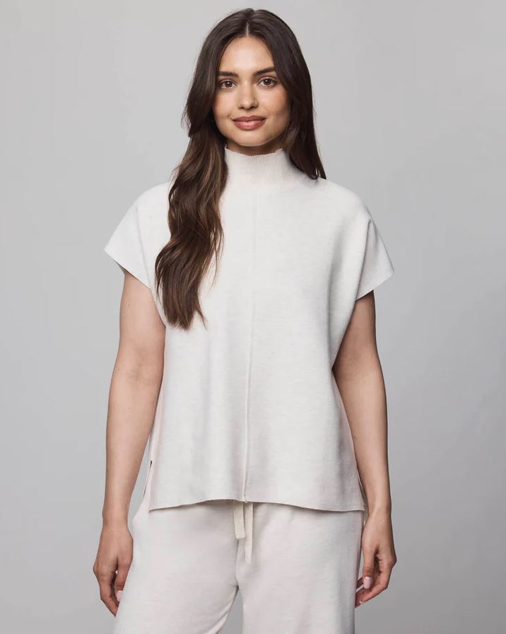 Winslow Mock Neck Pullover - Pale Oak Heather