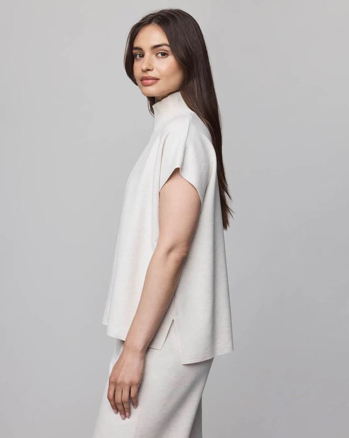 Winslow Mock Neck Pullover - Pale Oak Heather