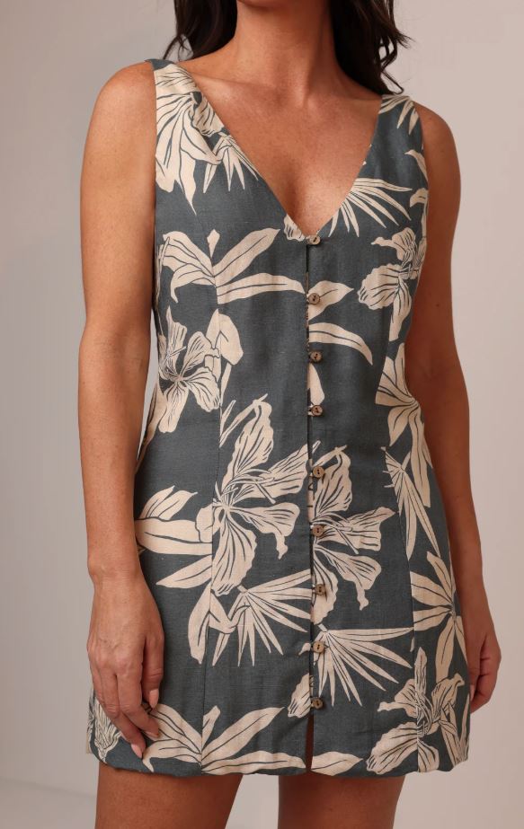 Molly Mini Dress - Bloomy Seas - Jaffi's