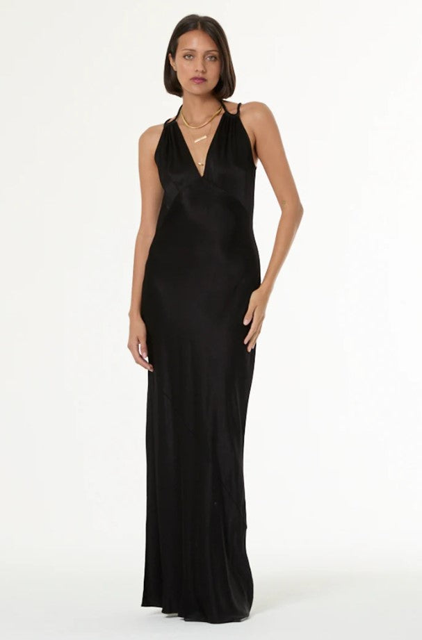 Monica Slip Dress - Black