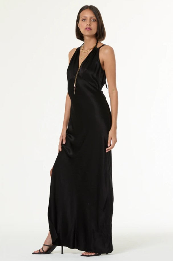 Monica Slip Dress - Black