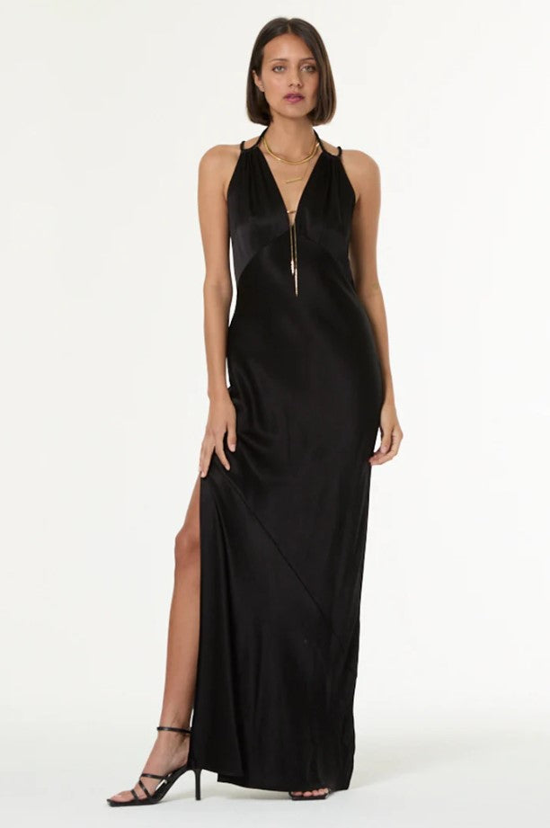 Monica Slip Dress - Black