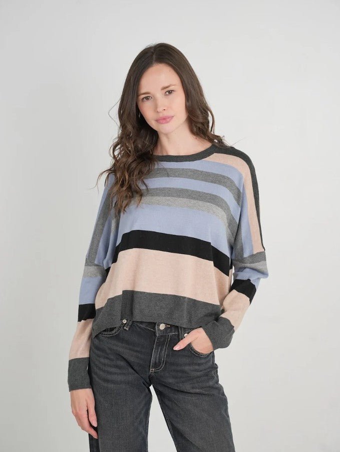 Namaste Knit Sweater - Black Sand Stripe - Jaffi&