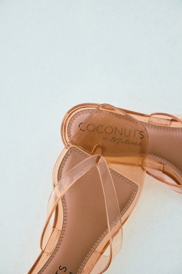 Margo Kitten Heel Flip Flop - Natural