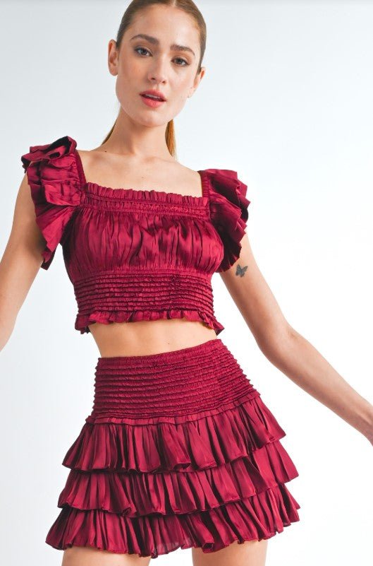 Nessa Top - Maroon - Jaffi's