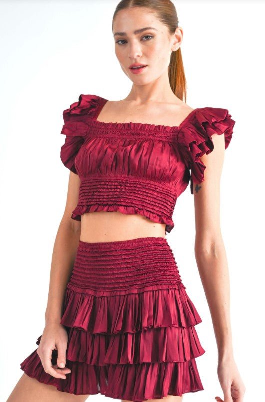 Nessa Top - Maroon - Jaffi's