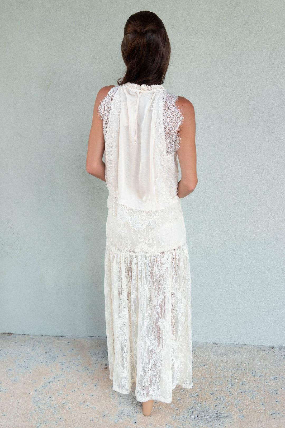 Nima Lace Skirt - Chalk - Jaffi&