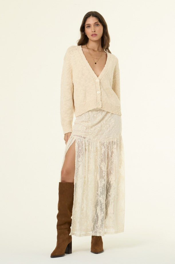 Nima Lace Skirt - Chalk