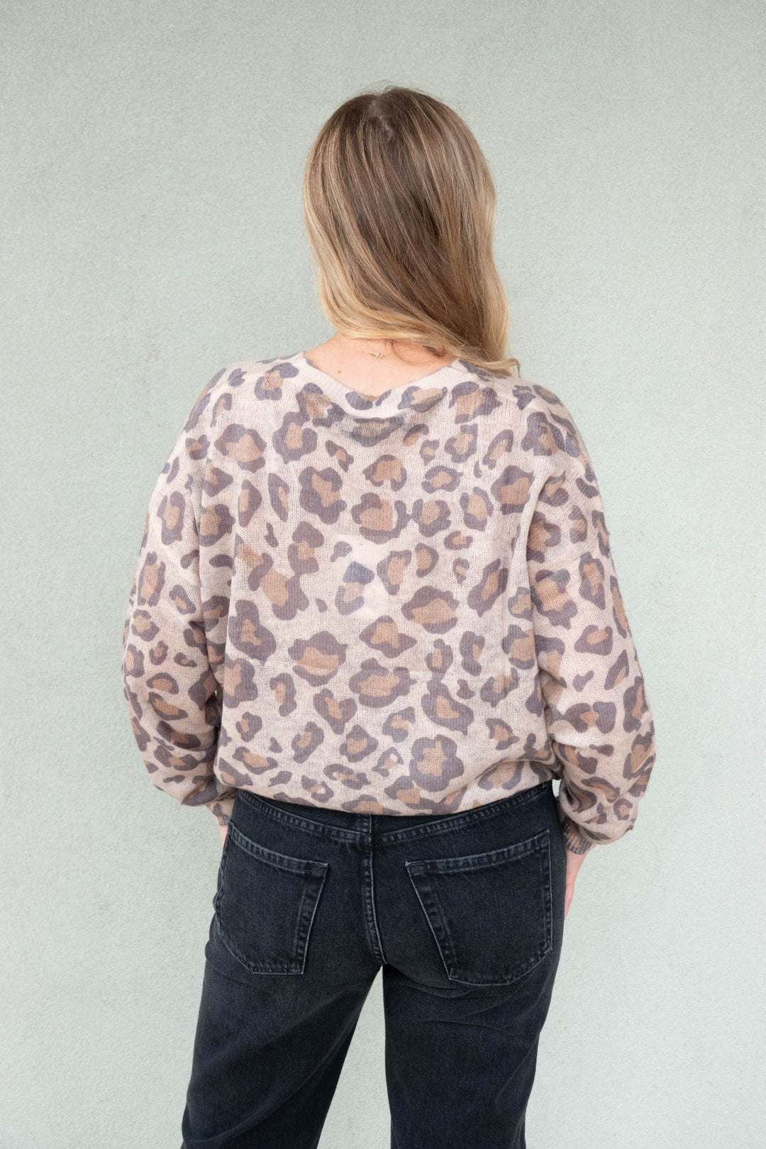 Nina Pullover Knit Top - Leopard - Jaffi&
