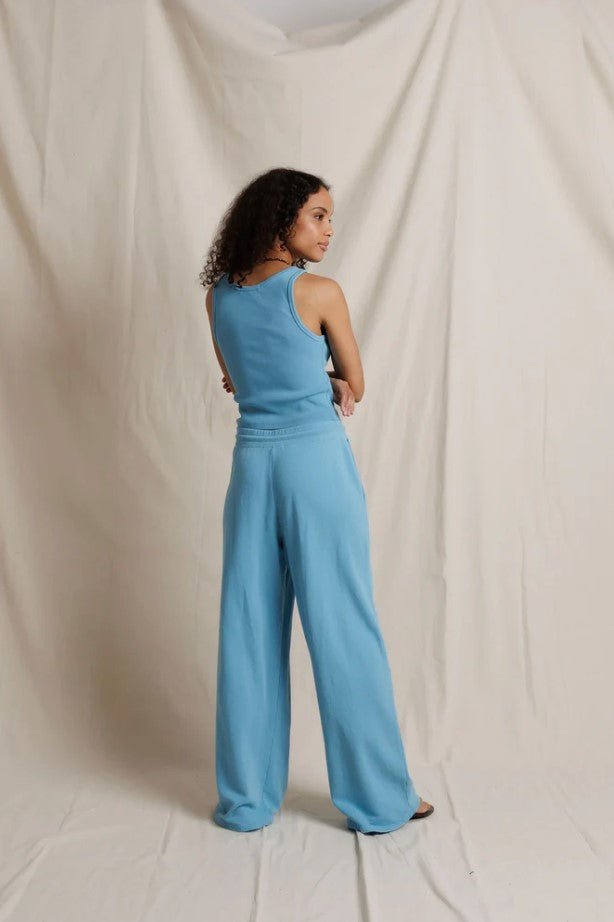 Noa French Terry Pocket Pant - Milky Blue - Jaffi&