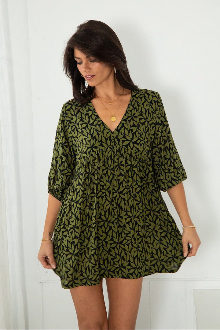 Nysa Dress - Petaline Black - Jaffi's