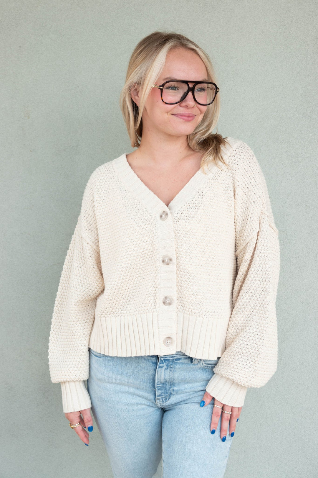 Nyssa Cardigan - Cream Combo - Jaffi's