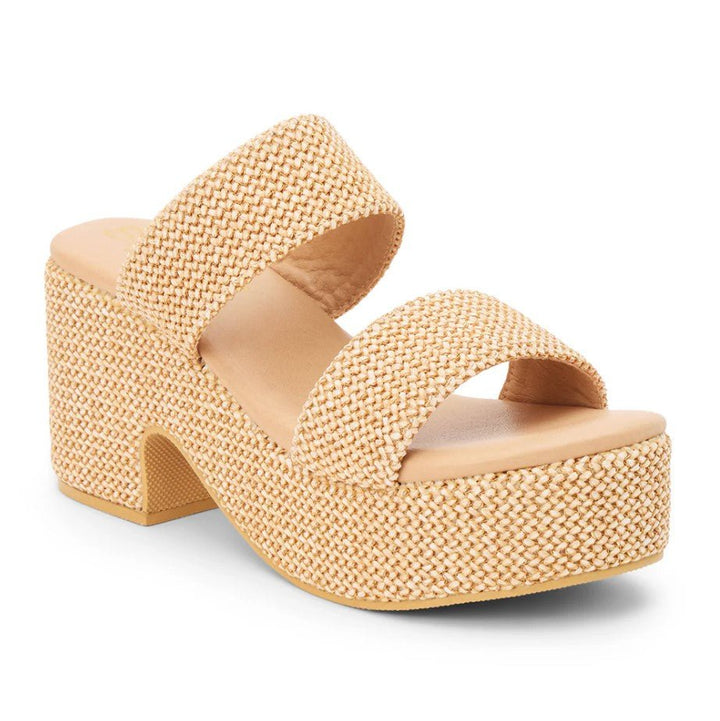 Ocean Ave Platform Sandal - Chestnut - Jaffi's