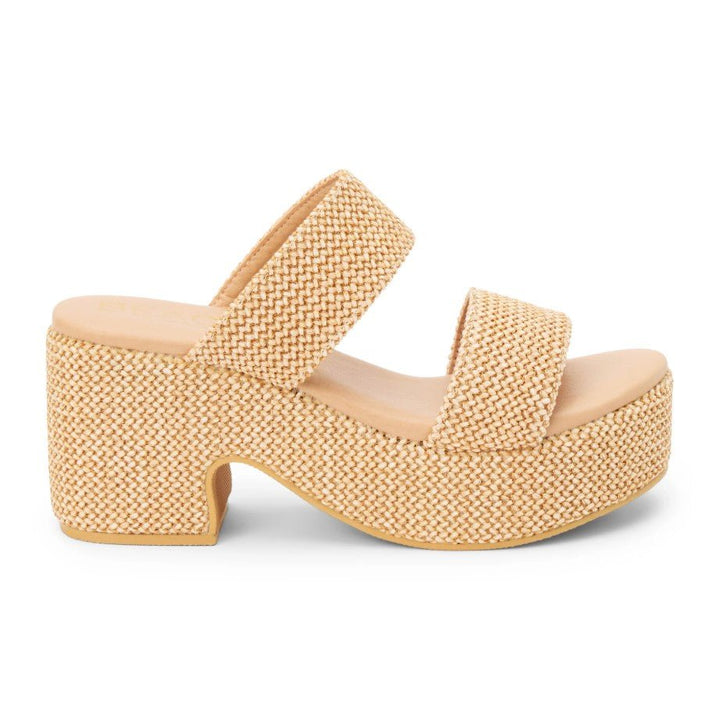 Ocean Ave Platform Sandal - Chestnut - Jaffi's