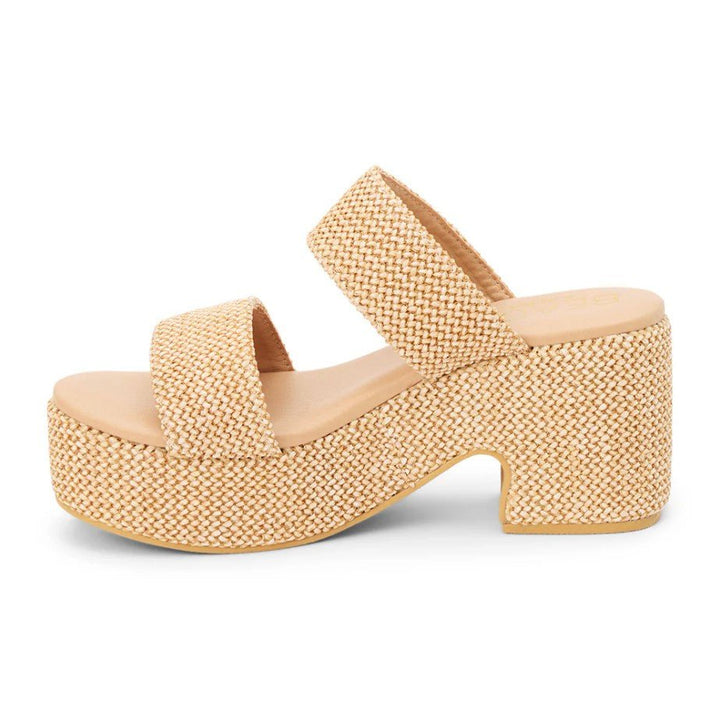 Ocean Ave Platform Sandal - Chestnut - Jaffi's