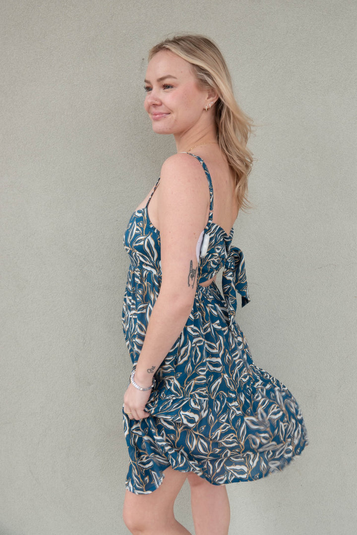 Oceanna Mini Dress - Lauris Petrol - Jaffi's